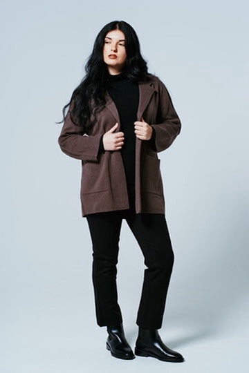 The Camille Organic Cotton Knit Blazer