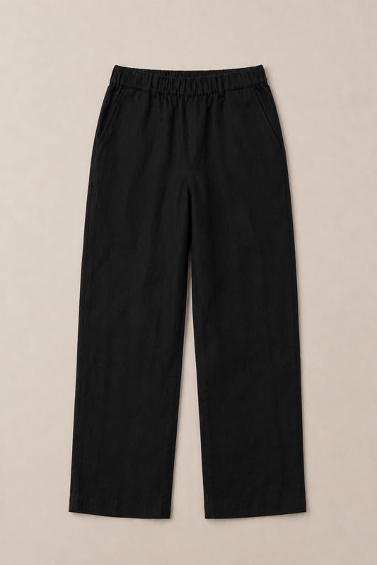 The Florence Linen Pant – Noir │ Petite