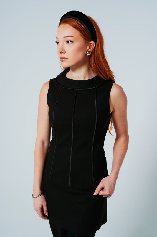 The Jackie Striped Top in Noir │ Petite