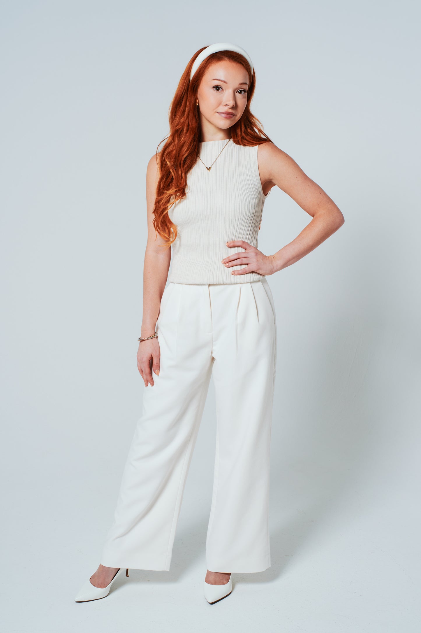 The Sylvie Cashmere Blend Top – Moon