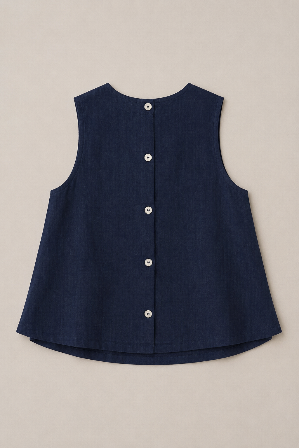 The Colette Linen Top – Navy │ Petite
