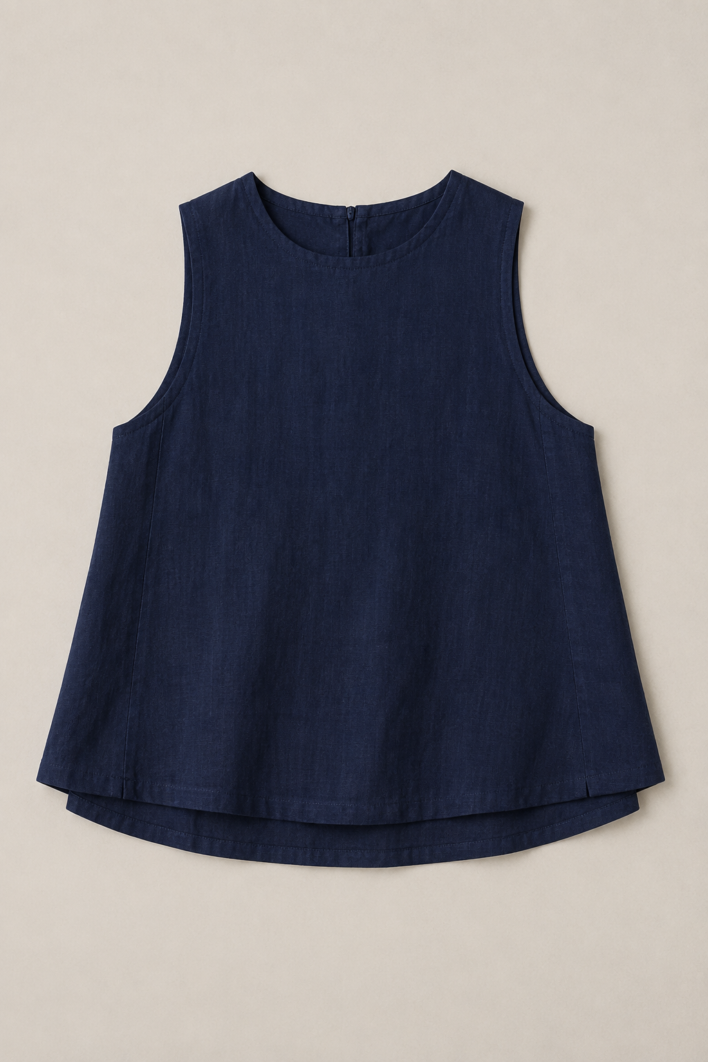The Colette Linen Top – Navy │ Petite