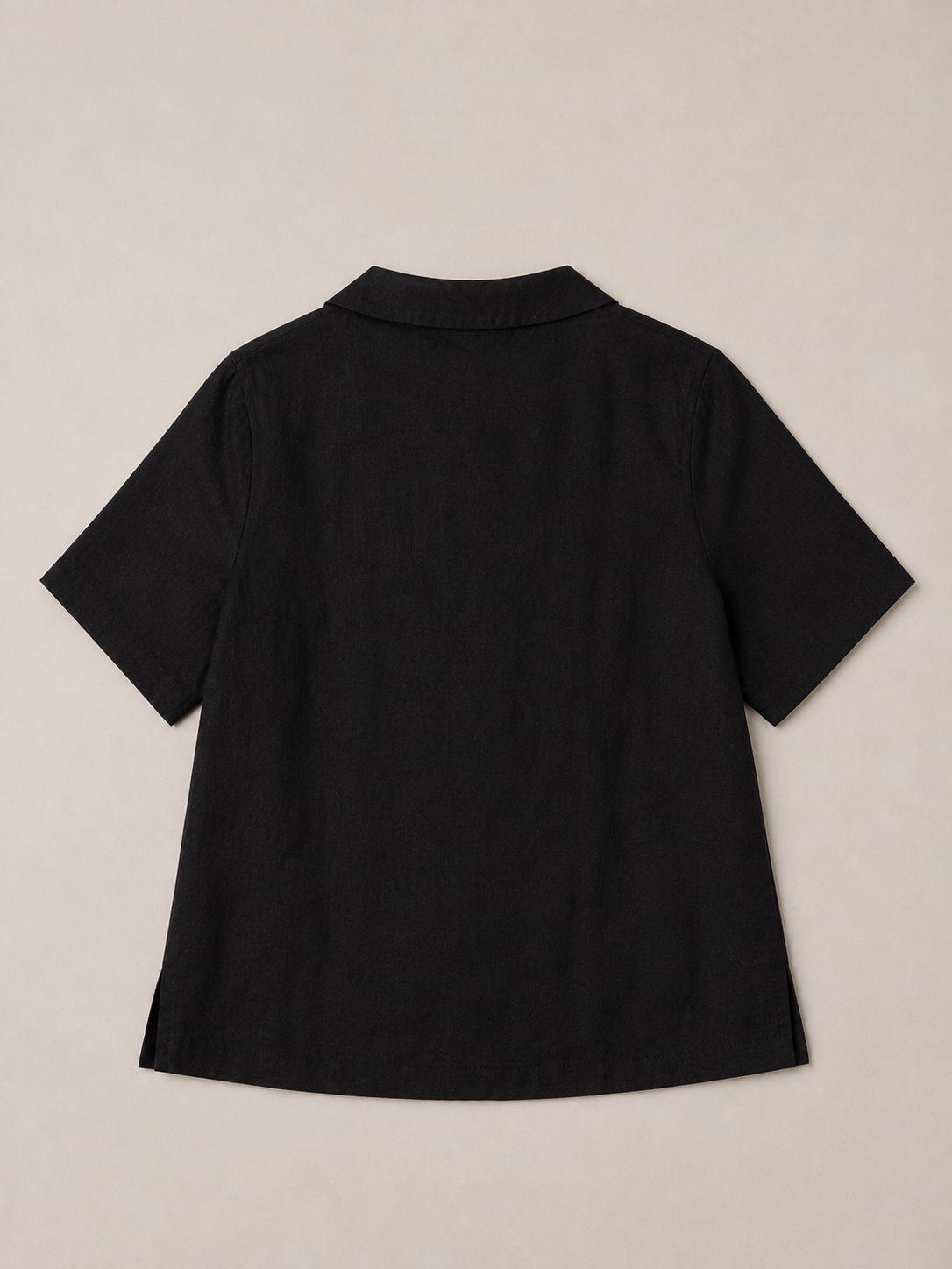 The Lucia Linen Shirt – Noir │ Petite