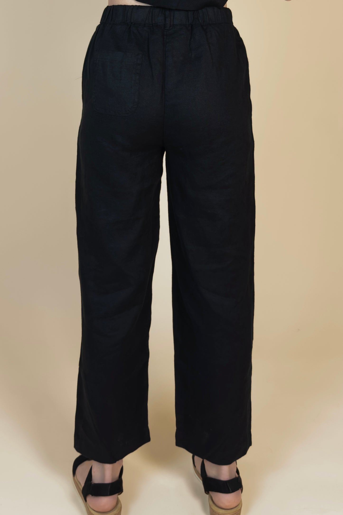 The Florence Linen Pant – Noir │ Petite