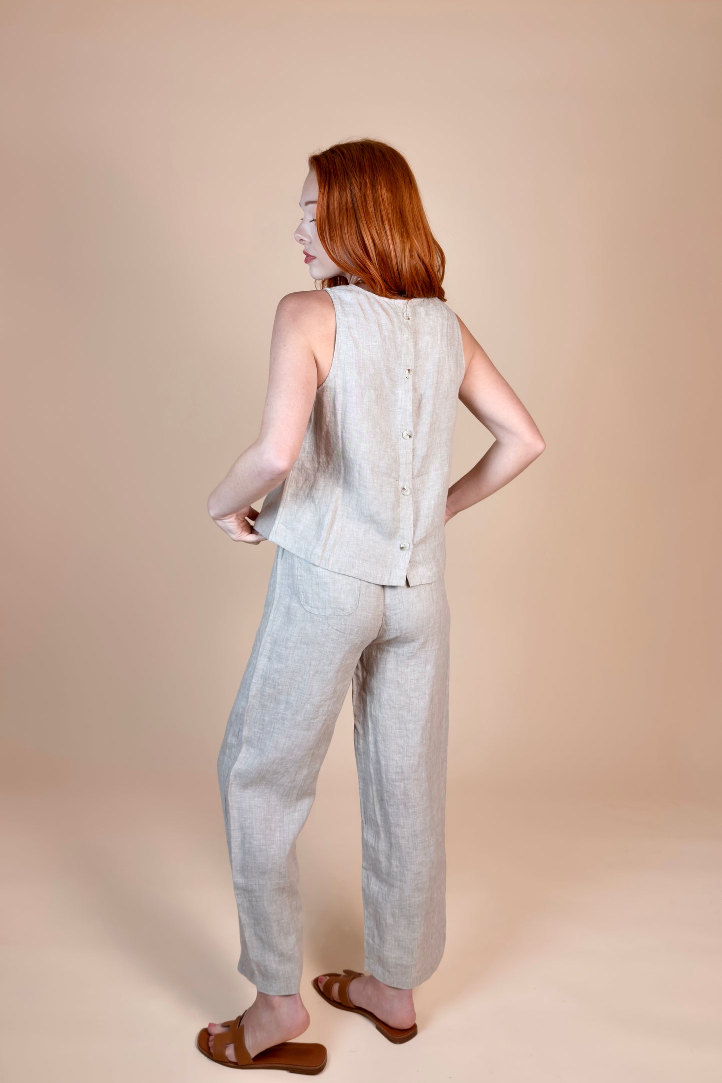 The Florence Linen Pant – Natural │ Petite