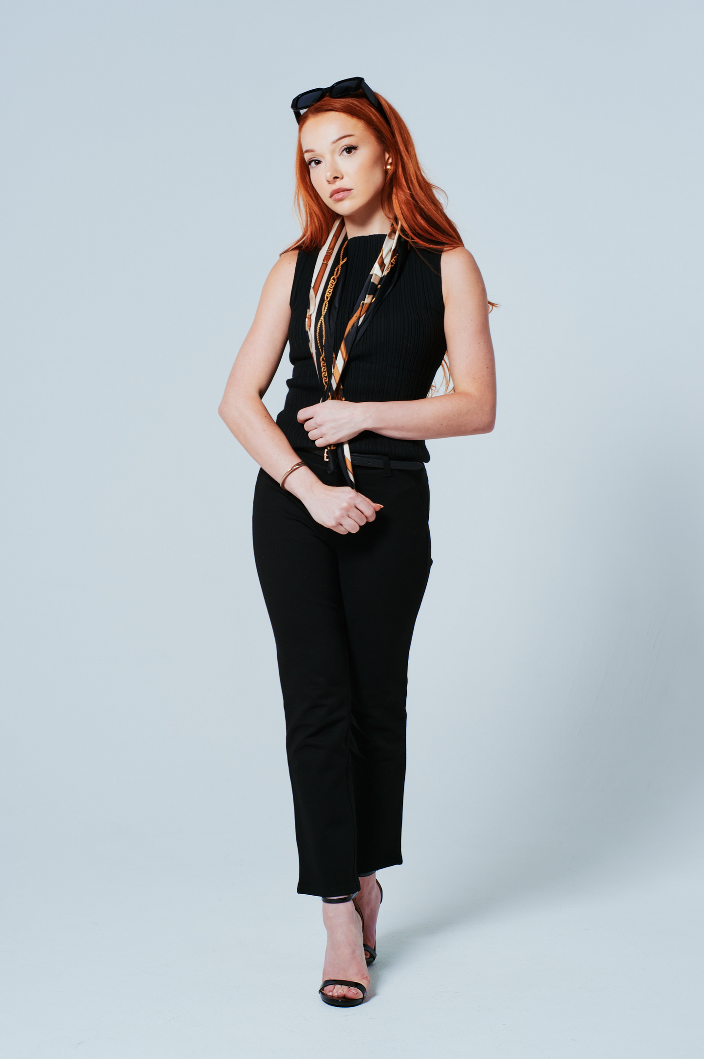 The Sylvie Cashmere Blend Top –Noir