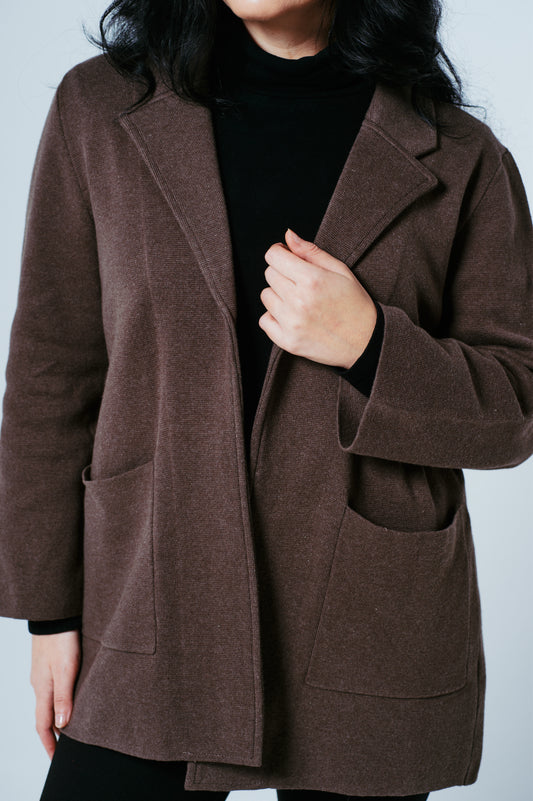 The Camille Organic Cotton Knit Blazer